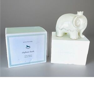 Pottery Barn Kids White Elephant Piggy Bank-New In Box